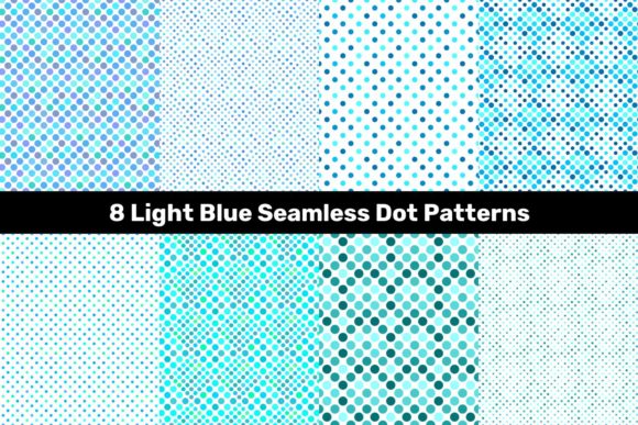 8 Light Blue Seamless Dot Patterns: A Versatile Design Resource