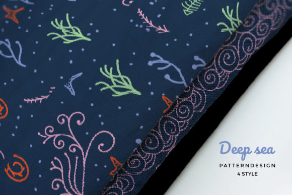 Deep Sea Seamless Patterns Graphic for Creative Projects