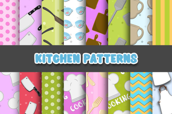 Kitchen Digital Papers Patterns
