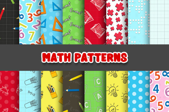 Math Digital Papers Patterns: Creative Backgrounds for Projects
