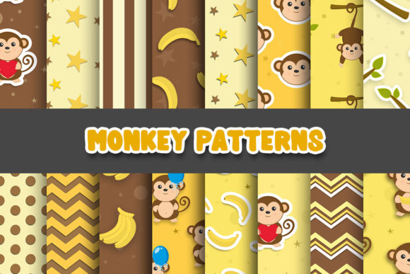 Monkey Digital Papers and Patterns: Versatile Designs for Creative Projects