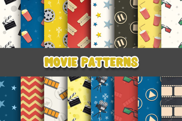 Movie Digital Paper Patterns for Creative Projects