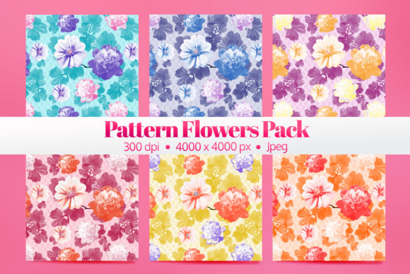 Patterns Flowers Pack: Digital Papers for Creative Projects