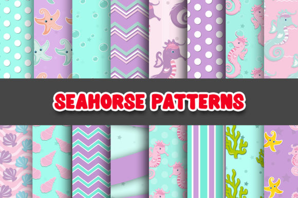 Seahorse Patterns Digital Papers: Ocean-Inspired Designs for Modern Creatives
