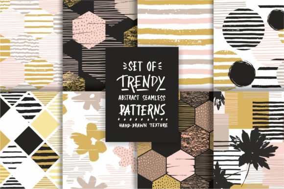 Set of Abstract Seamless Patterns: A Practical Guide to Choosing and Using Hand Drawn Textures