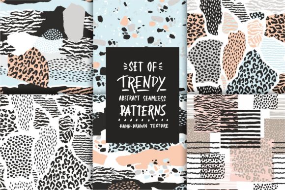 Set of Abstract Seamless Patterns – A Versatile Design Resource for Modern Creatives
