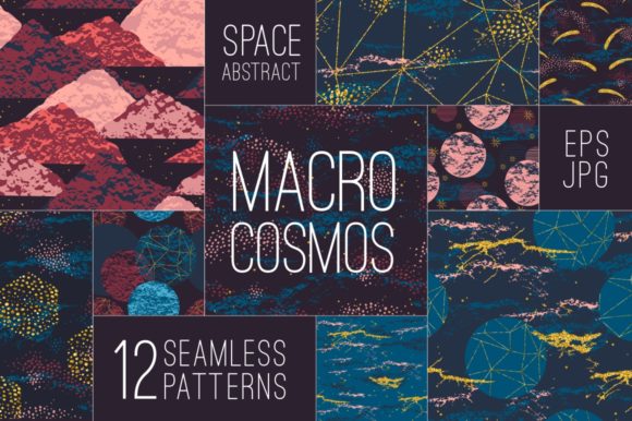 Space Abstract Seamless Patterns: A Practical Design Resource for Modern Projects