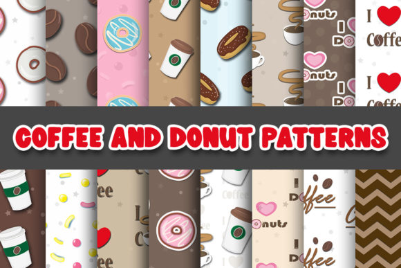 The Art of Coffee & Donut Digital Patterns: Elevating Creative Projects with Themed Designs
